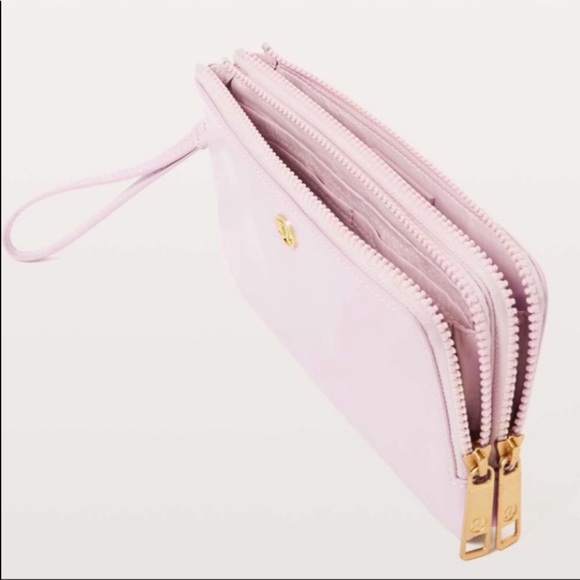 lululemon athletica Handbags - NWT Lululemon Double Up Pouch Wristlet Misty Pink